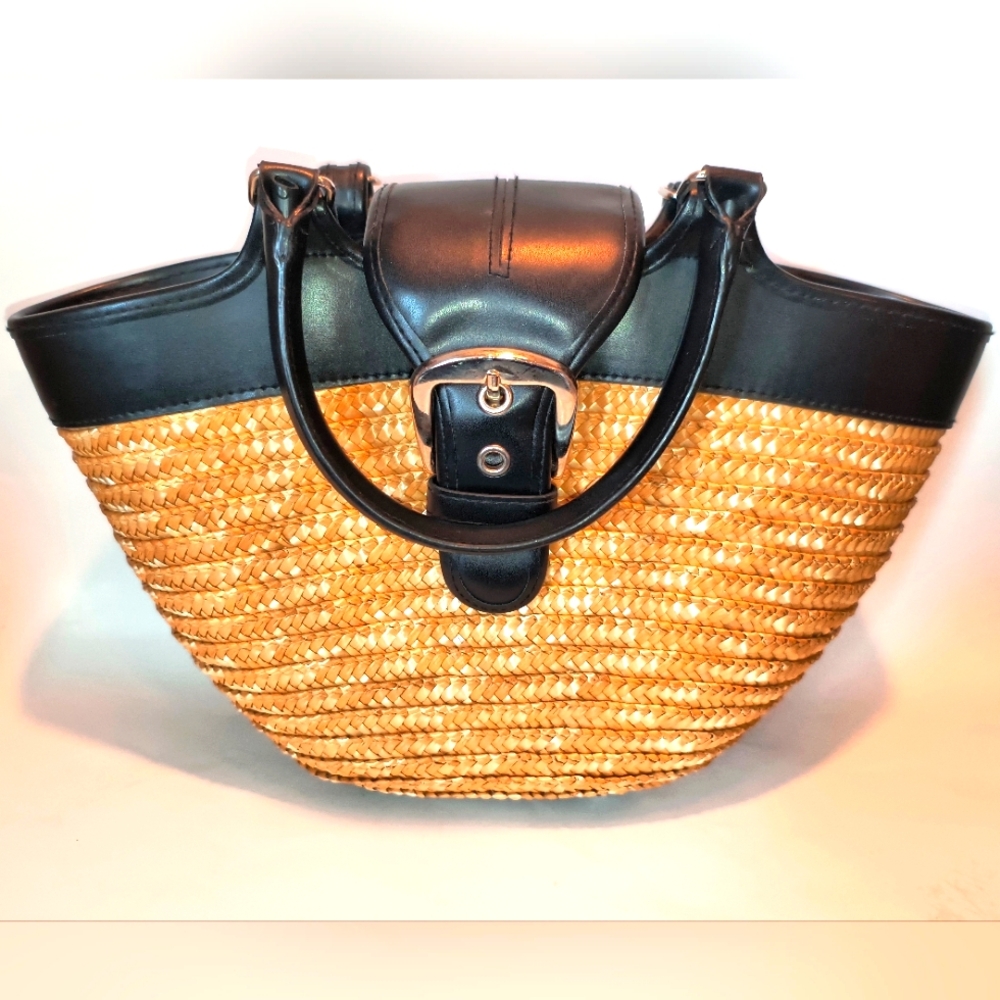 Stylish Black and Tan Tote Bag
